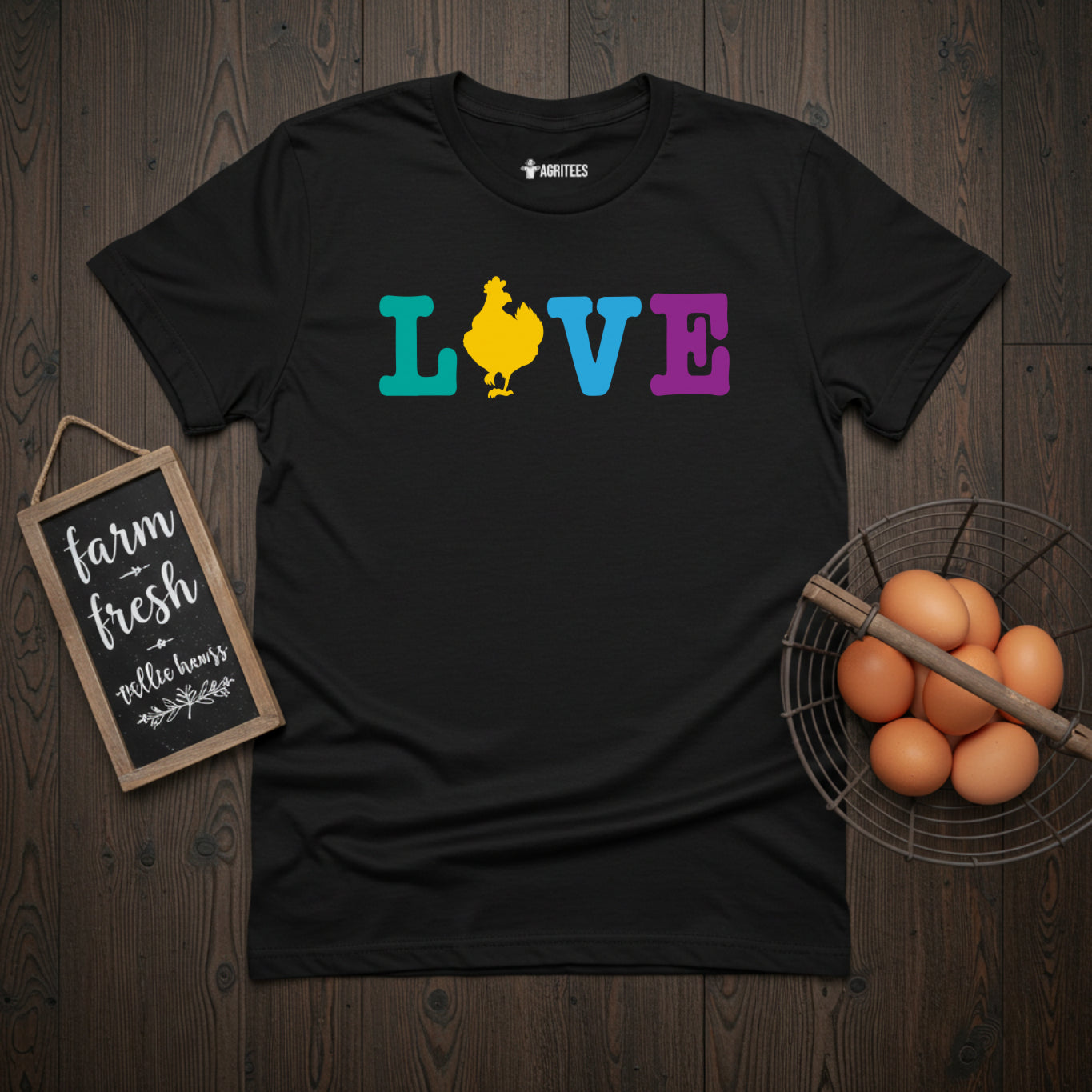 I Love Chickens Colorful T-Shirt