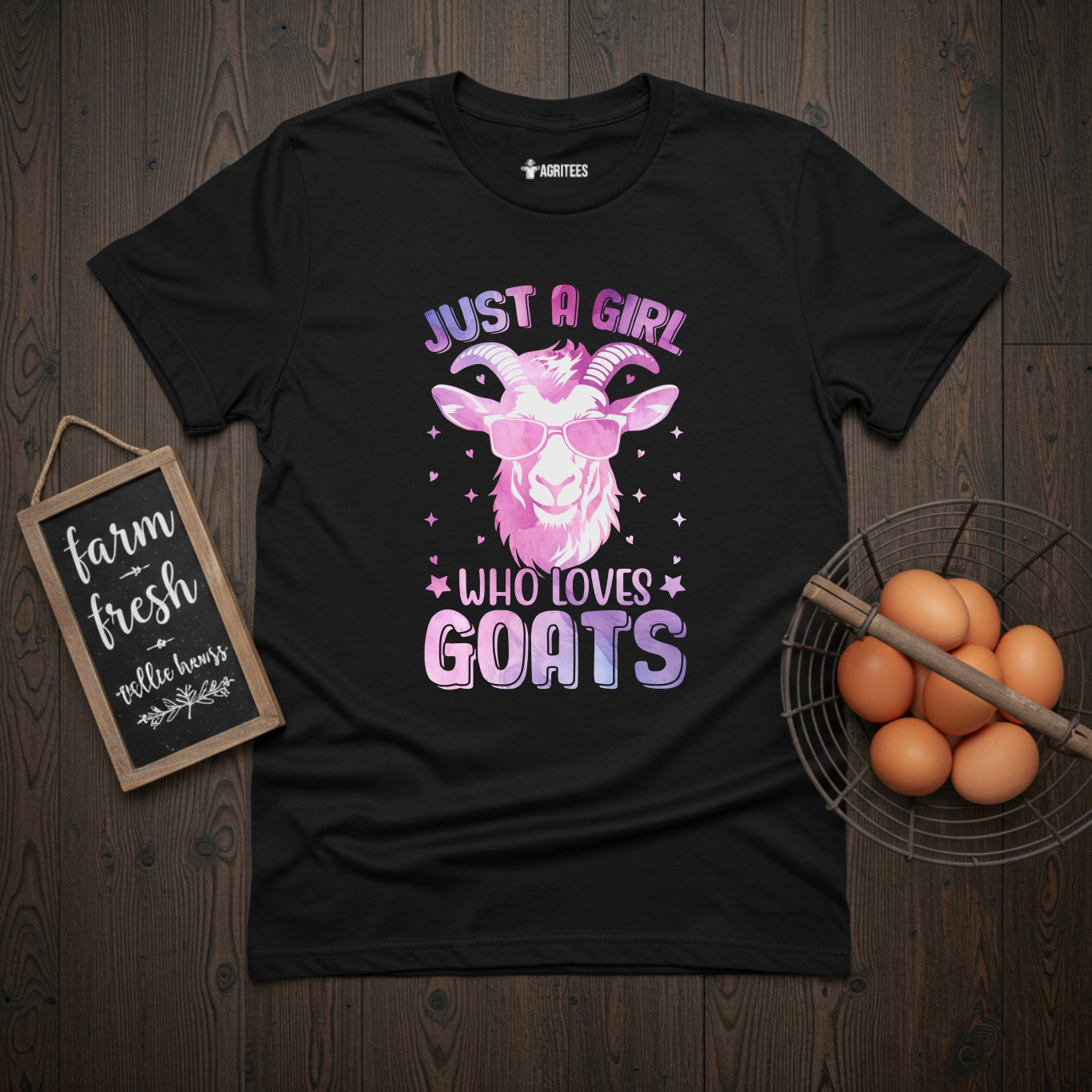 Just a Girl Who Loves Goats Homestead Farm T-Shirt