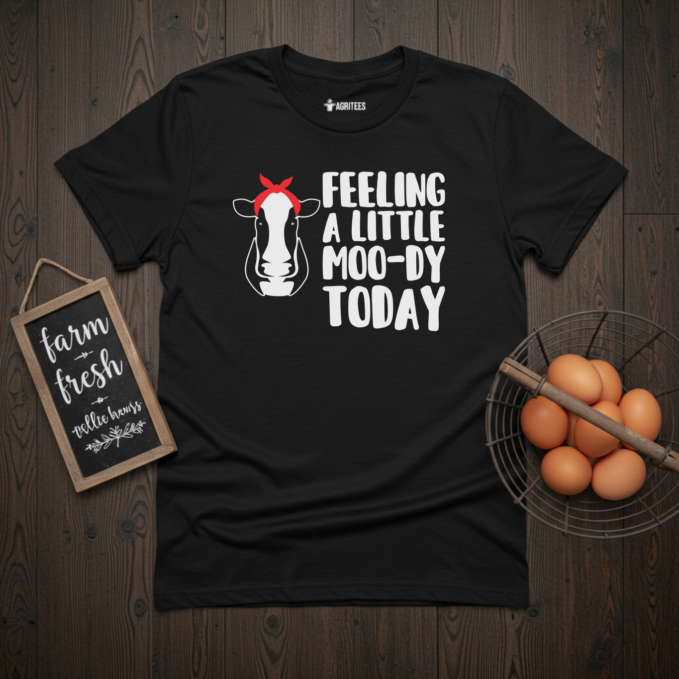 Feeling a Little Moo-dy Today Cow Lovers T-Shirt