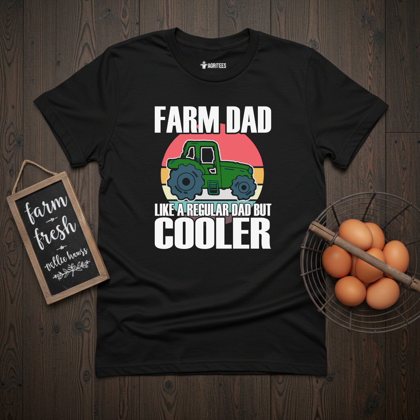 Farm Dad Like a Regular Dad But Cooler Tractor T-Shirt