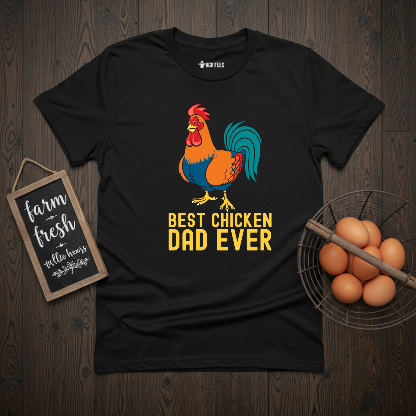 Best Chicken Dad Ever Funny Rooster T-Shirt