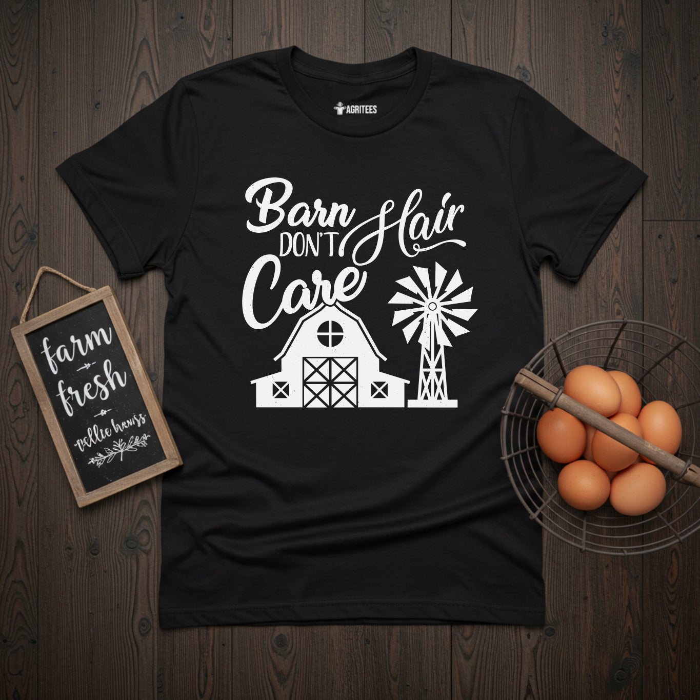 Barn Hair Don't Care Funny Farm T-Shirt