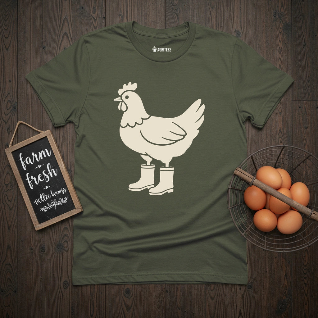 Chick in Rain Boots T-Shirt