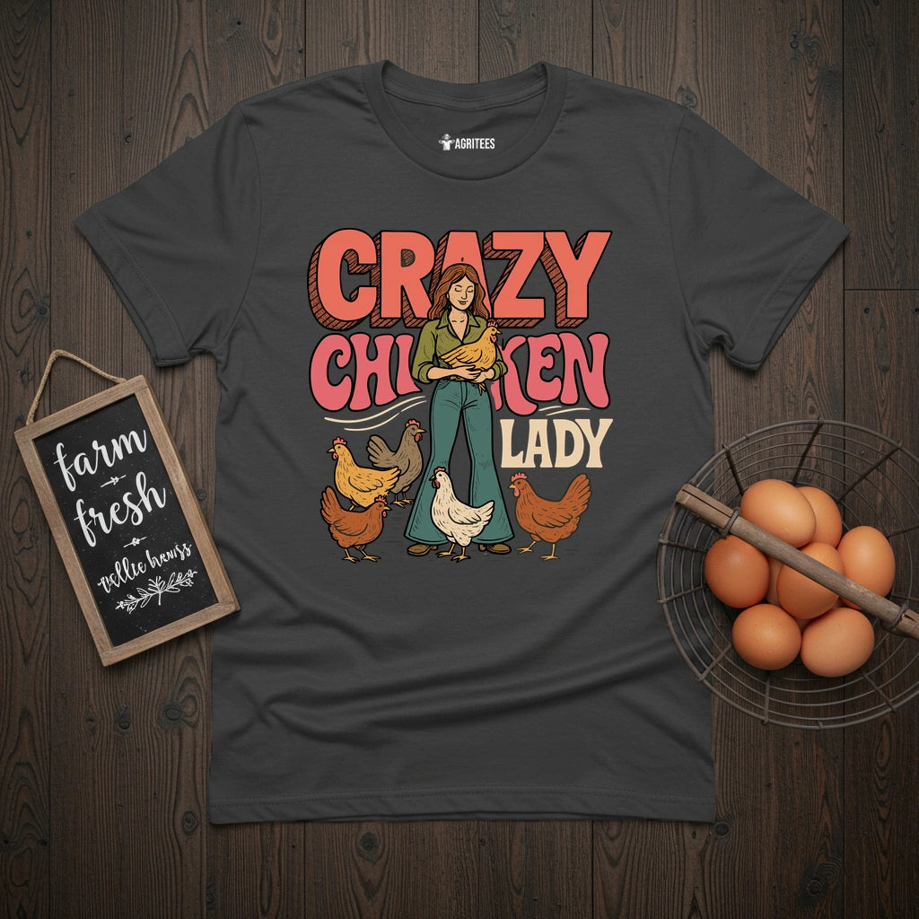 Crazy Chicken Lady Groovy T-Shirt