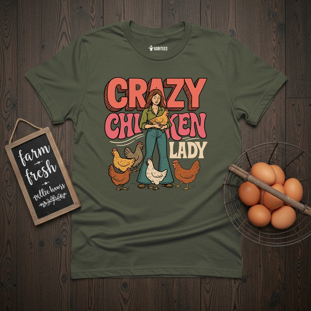 Crazy Chicken Lady Groovy T-Shirt