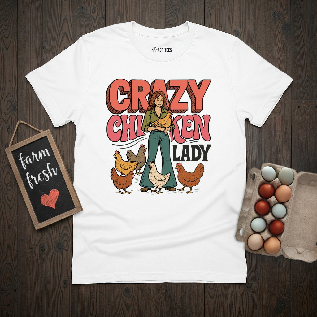 Crazy Chicken Lady Groovy T-Shirt