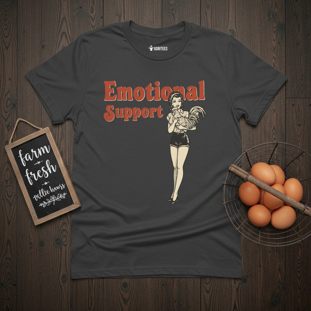 Emotional Support Chicken Pinup T-Shirt