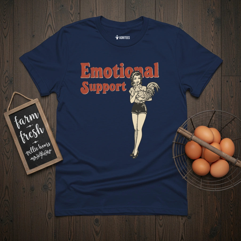 Emotional Support Chicken Pinup T-Shirt