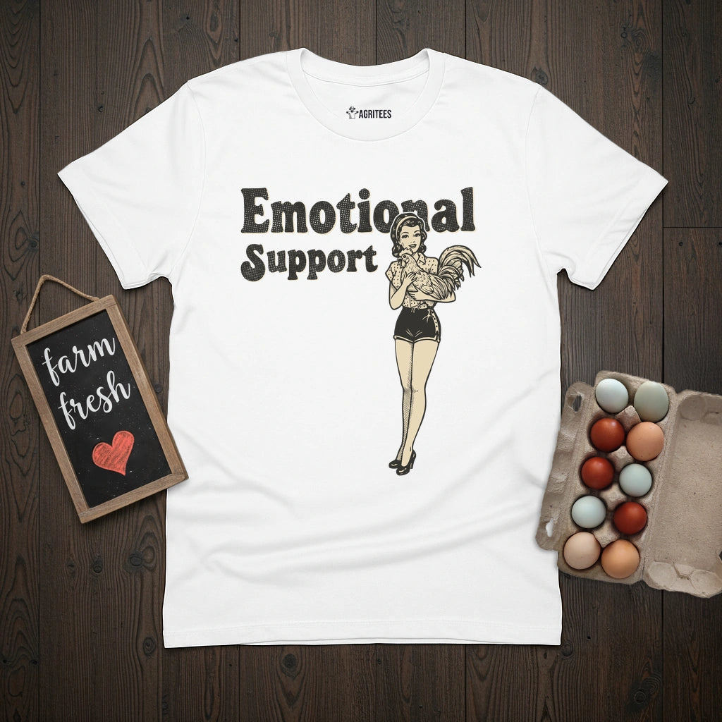 Emotional Support Chicken Pinup T-Shirt