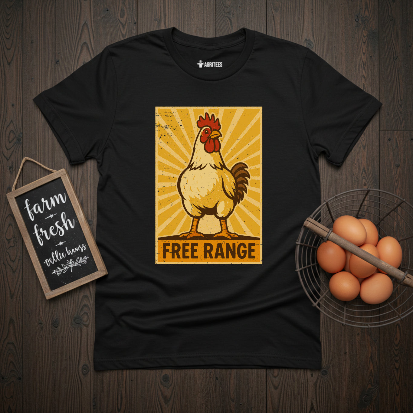 Free Range Vintage Chicken T-Shirt