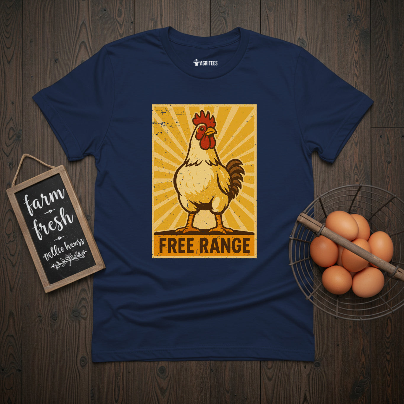 Free Range Vintage Chicken T-Shirt