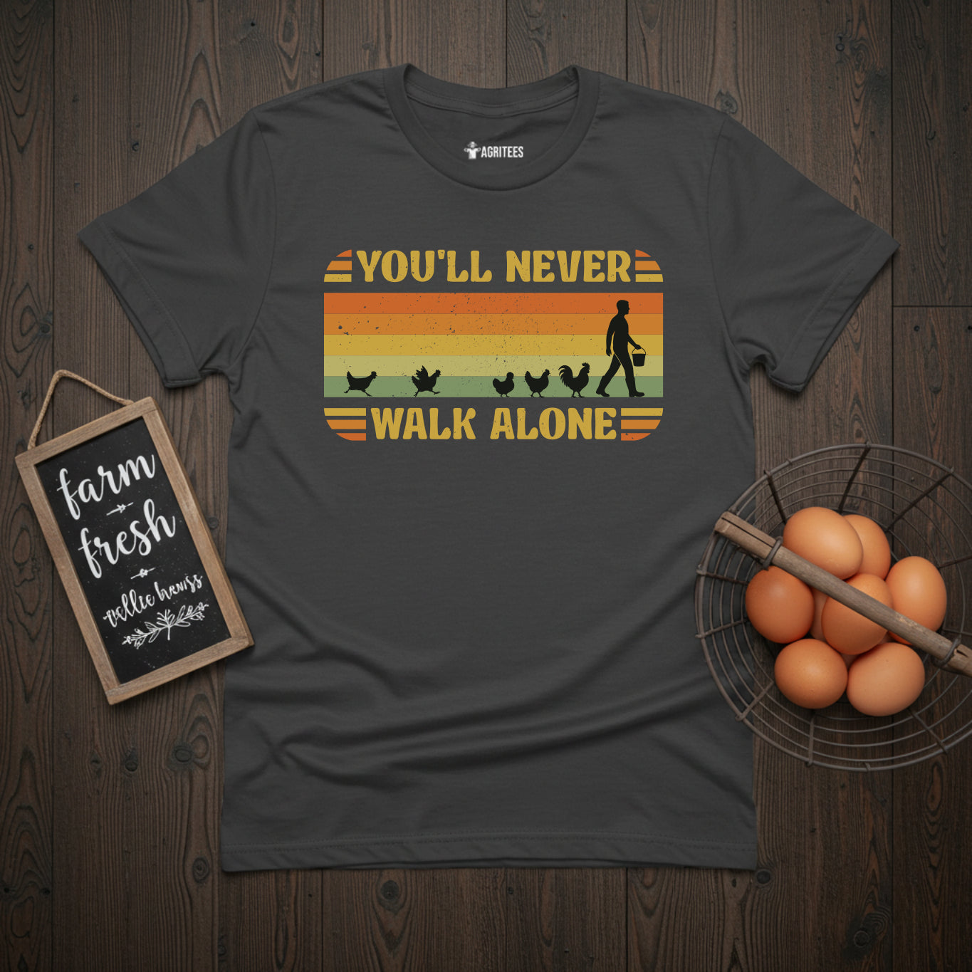 You'll Never Walk Alone Vintage Chicken (Guy version) T-Shirt
