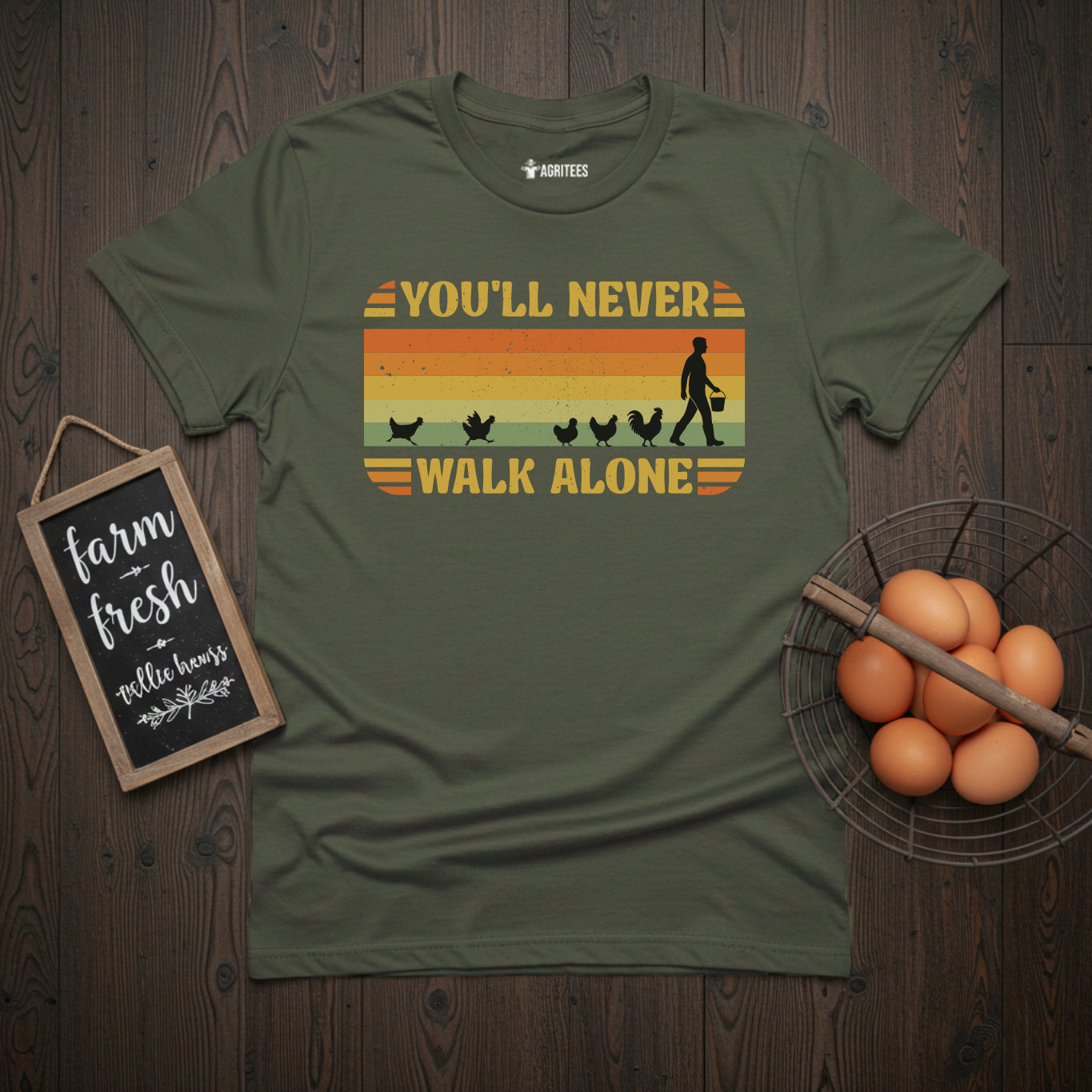 You'll Never Walk Alone Vintage Chicken (Guy version) T-Shirt