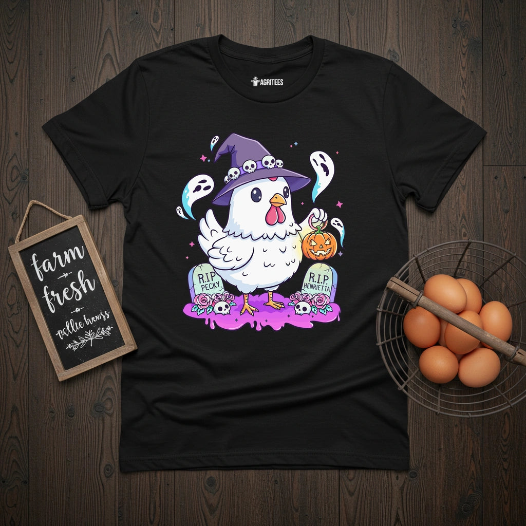 Kawaii Pastel Chicken Witch T-Shirt