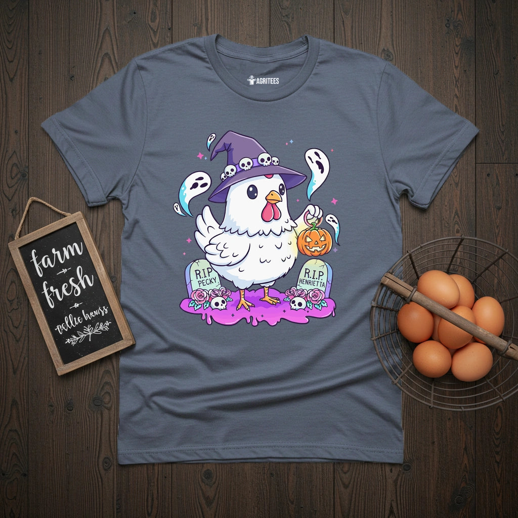 Kawaii Pastel Chicken Witch T-Shirt