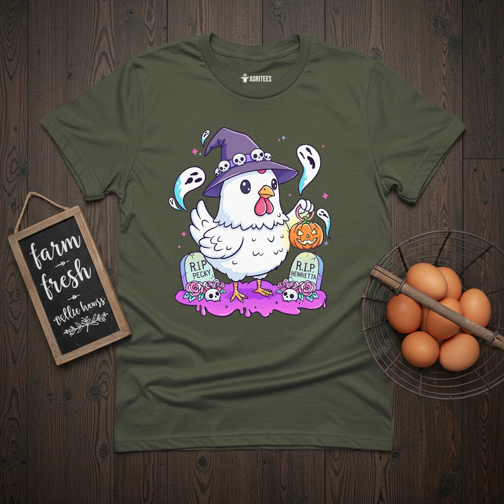 Kawaii Pastel Chicken Witch T-Shirt