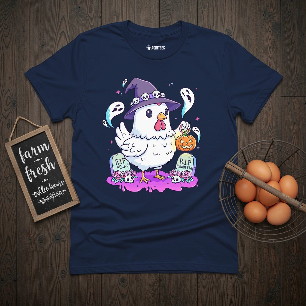 Kawaii Pastel Chicken Witch T-Shirt