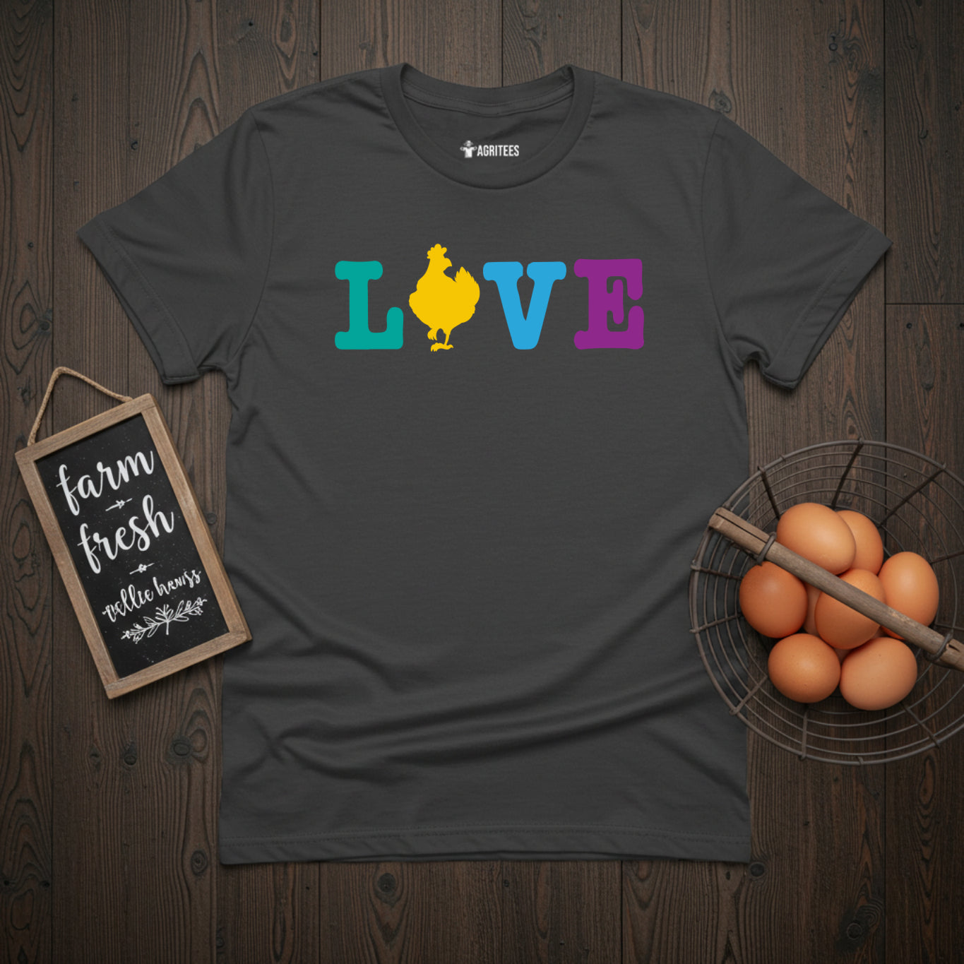 I Love Chickens Colorful T-Shirt