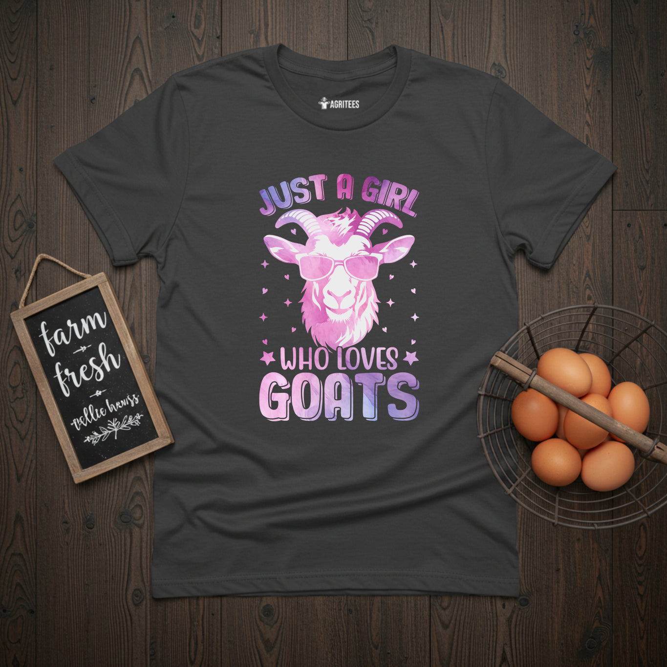 Just a Girl Who Loves Goats Homestead Farm T-Shirt