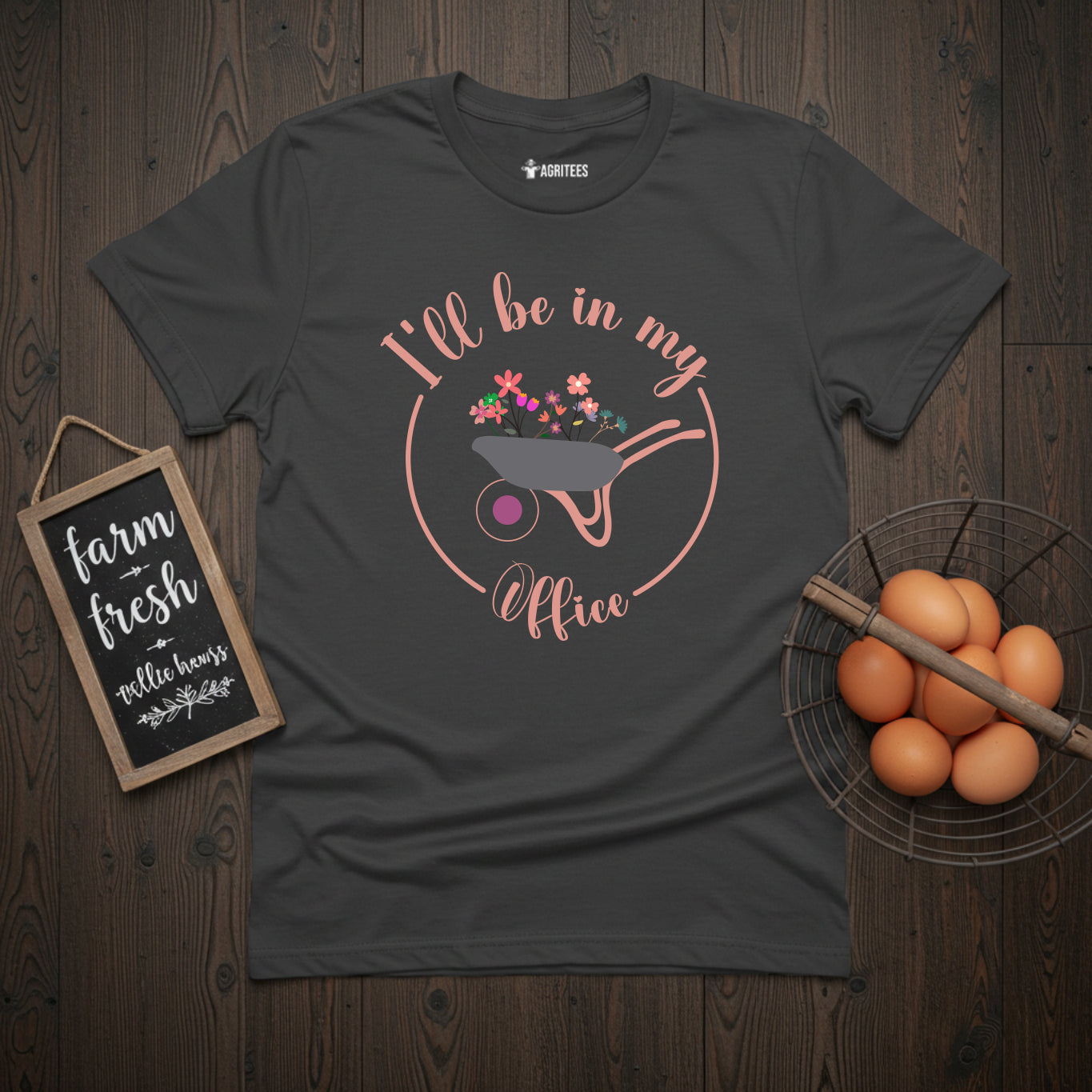 I'll Be In My Office Wheelbarrow Gardening T-Shirt