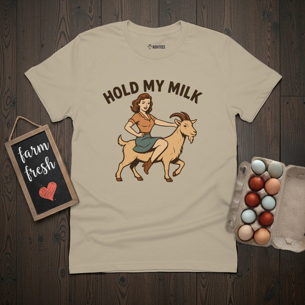 Hold My Milk Goat T-Shirt