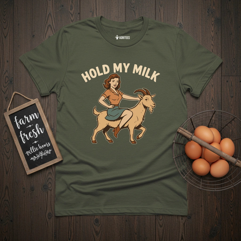 Hold My Milk Goat T-Shirt