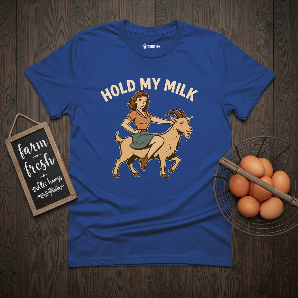 Hold My Milk Goat T-Shirt