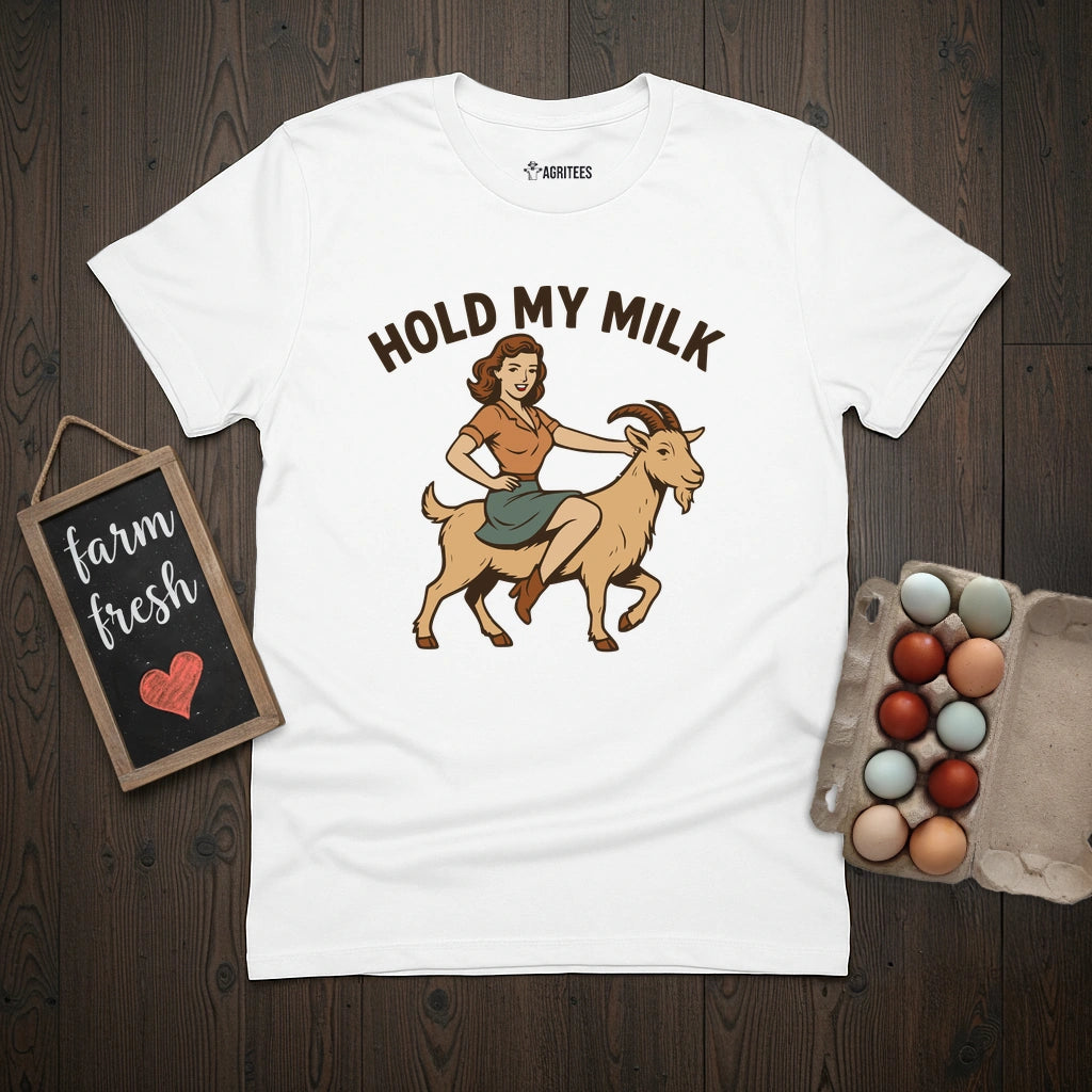 Hold My Milk Goat T-Shirt