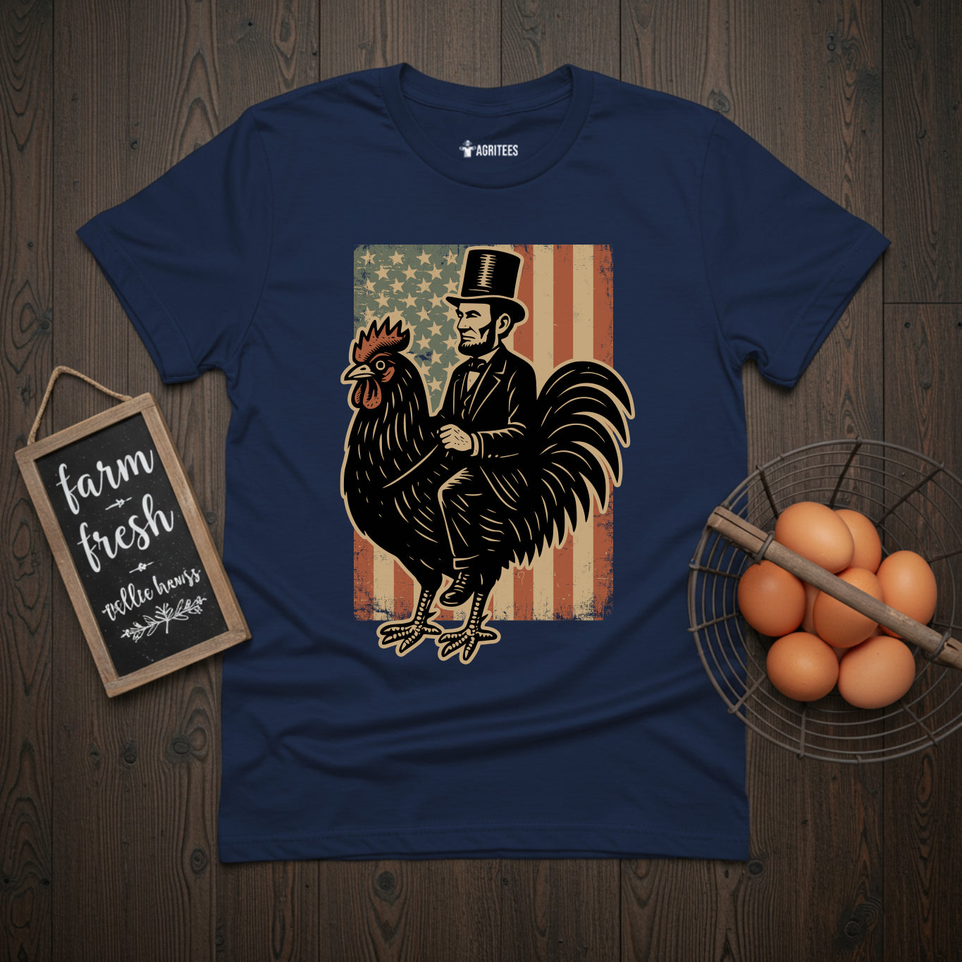 Abraham Lincoln on a Chicken T-Shirt