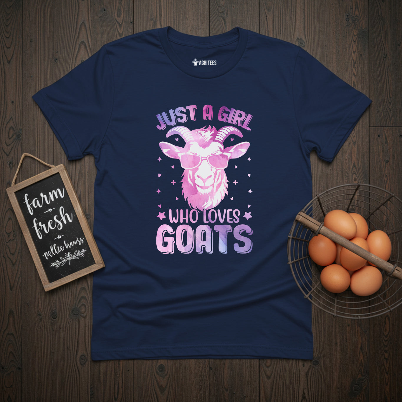 Just a Girl Who Loves Goats Homestead Farm T-Shirt