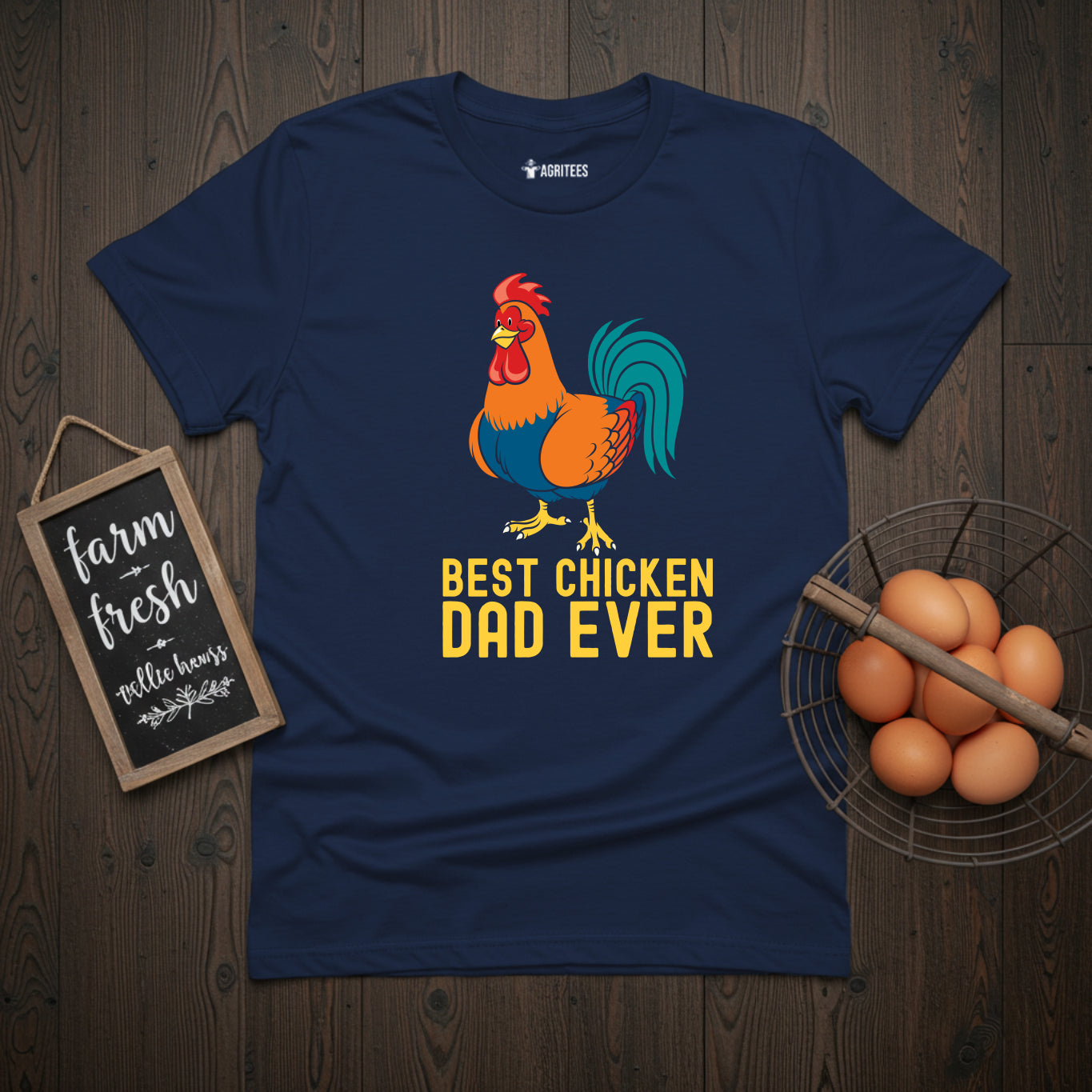 Best Chicken Dad Ever Funny Rooster T-Shirt