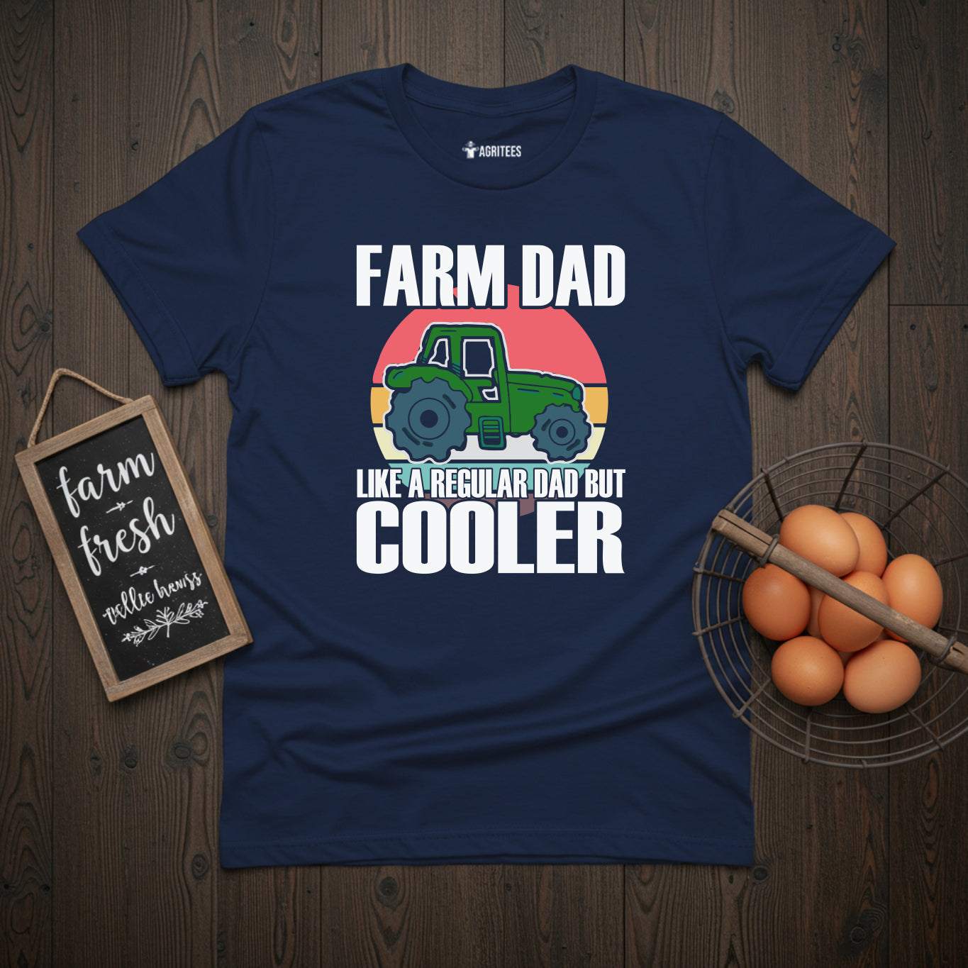 Farm Dad Like a Regular Dad But Cooler Tractor T-Shirt