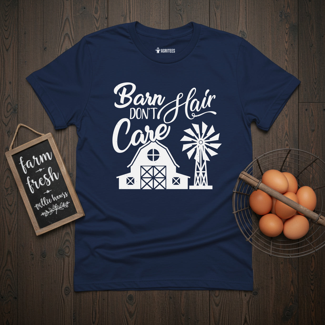 Barn Hair Don't Care Funny Farm T-Shirt