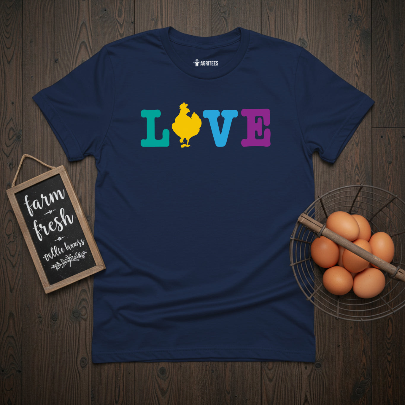 I Love Chickens Colorful T-Shirt