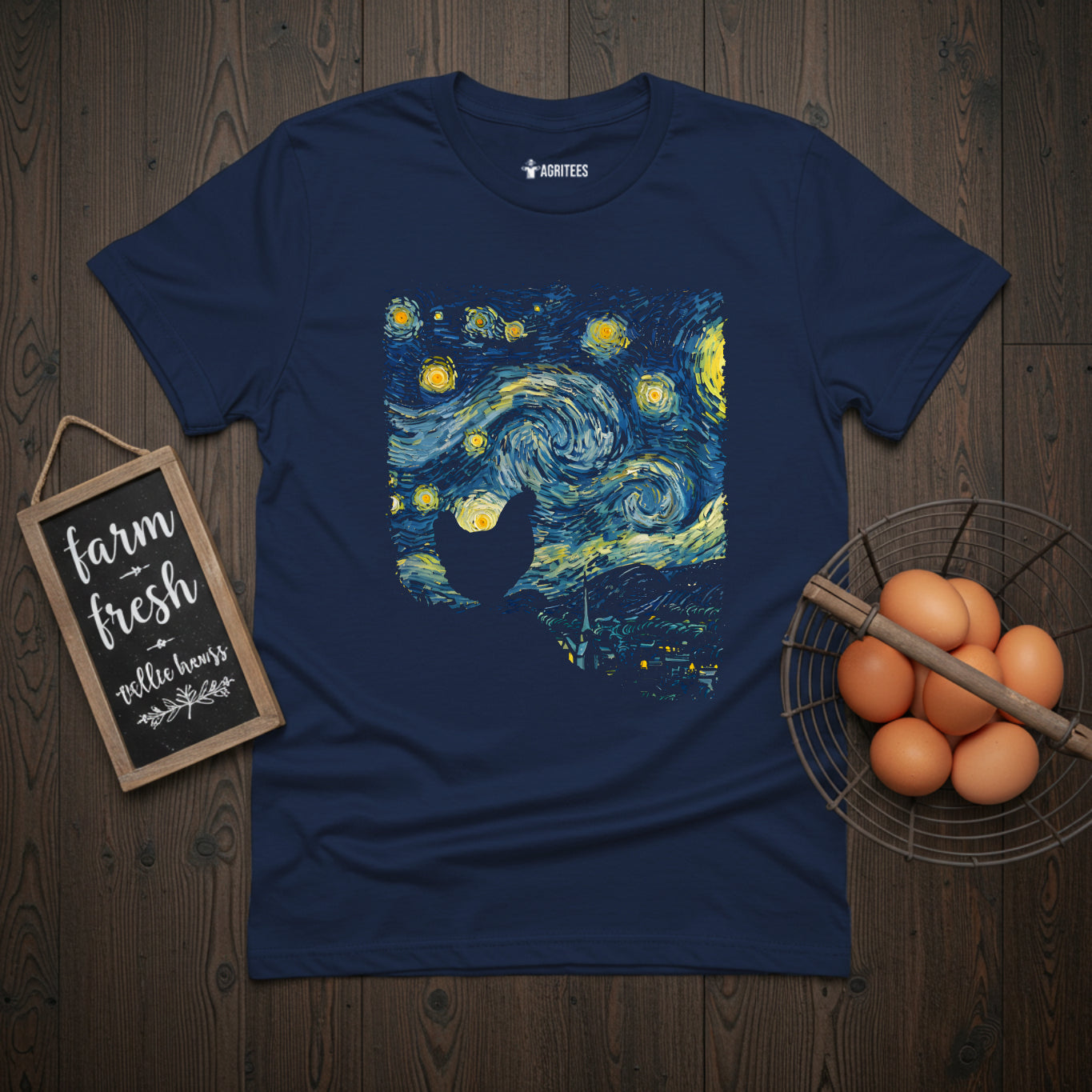 Van Gogh Starry Night Chicken T-Shirt
