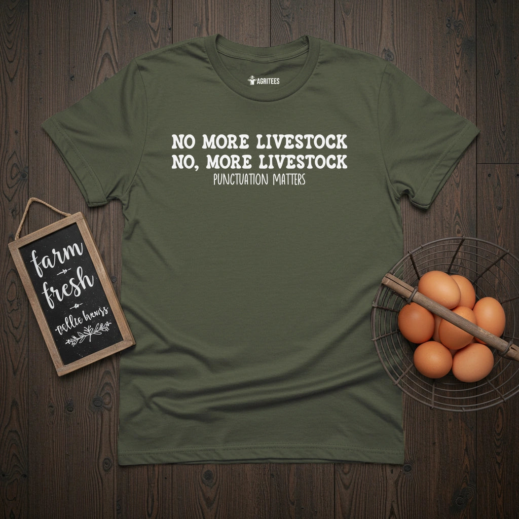 Punctuation Matters Livestock T-Shirt