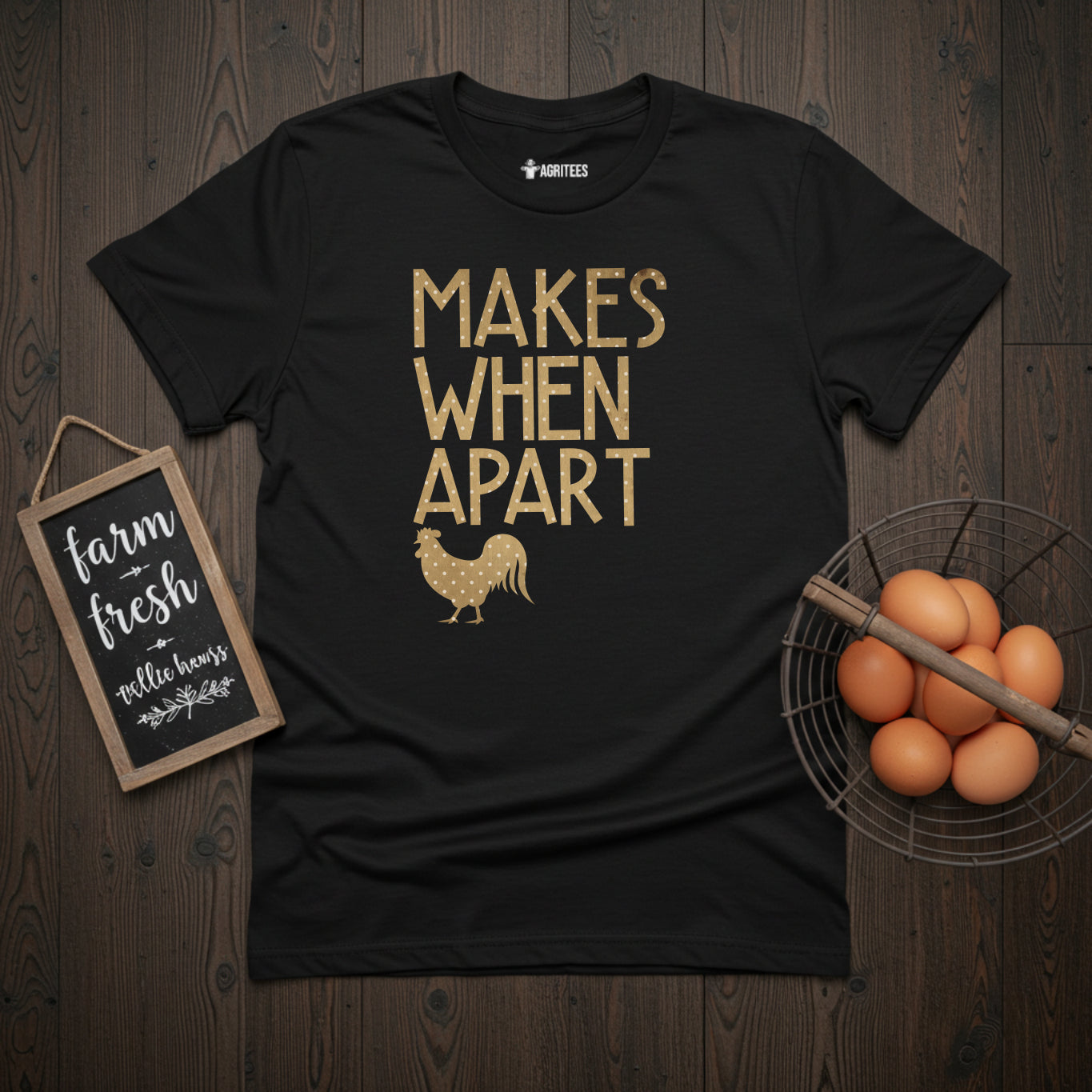 Nothing Makes Sense When We're Apart Couples Rooster T-Shirt