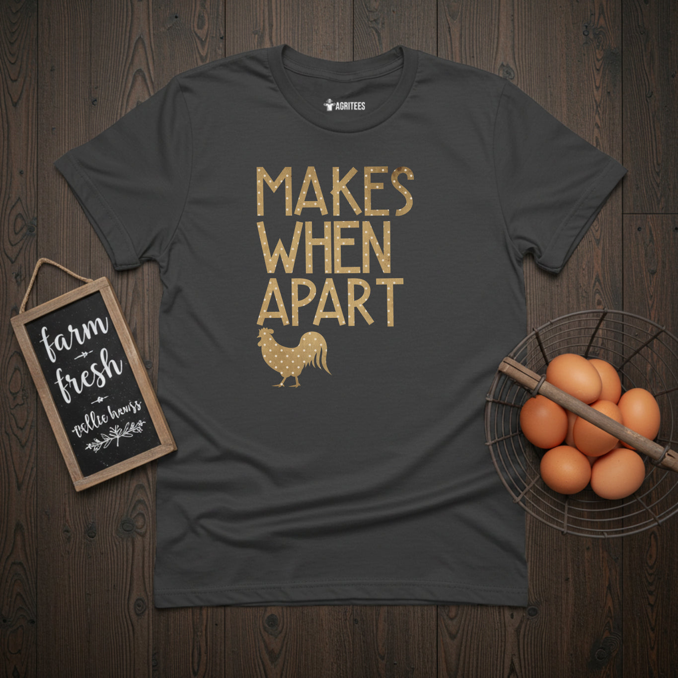 Nothing Makes Sense When We're Apart Couples Rooster T-Shirt