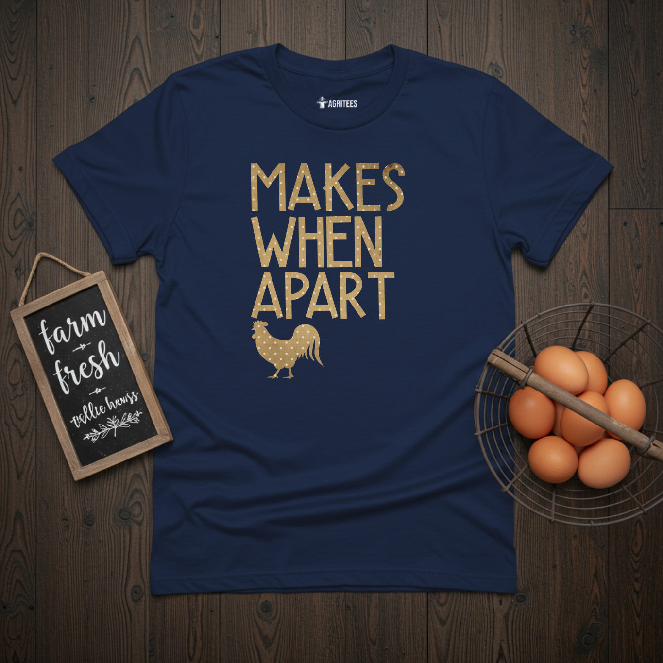 Nothing Makes Sense When We're Apart Couples Rooster T-Shirt