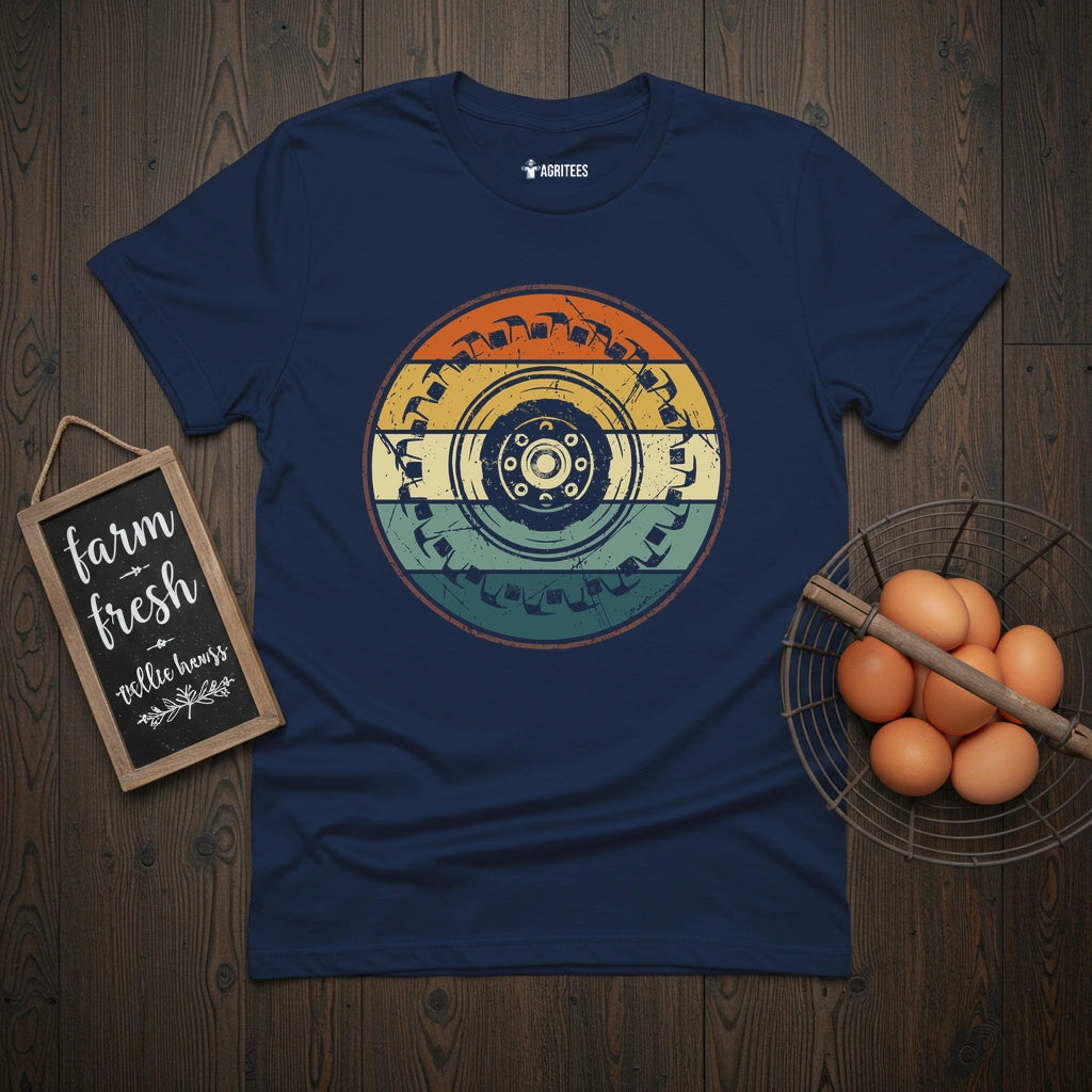Retro Tractor Wheel T-Shirt