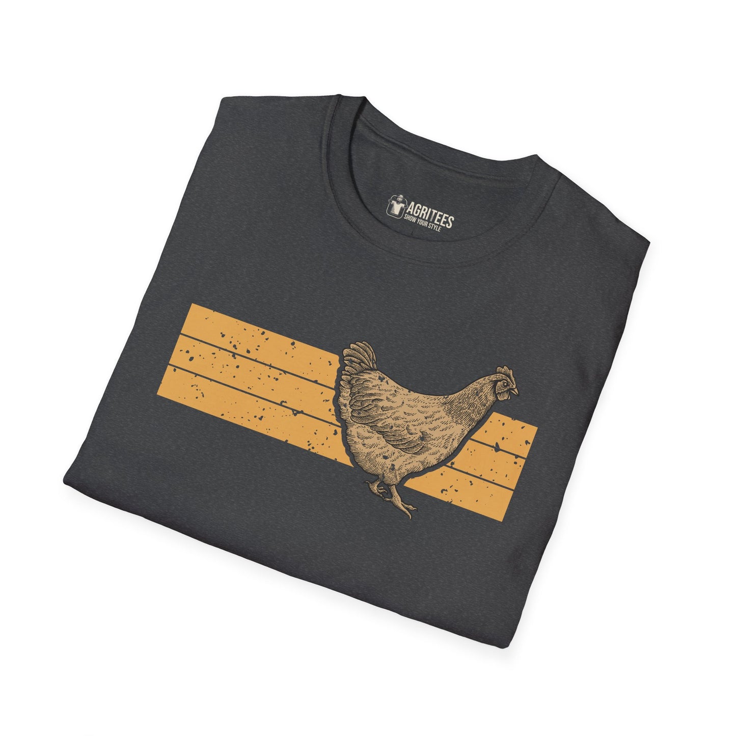 Retro Hen With Stripes T-Shirt