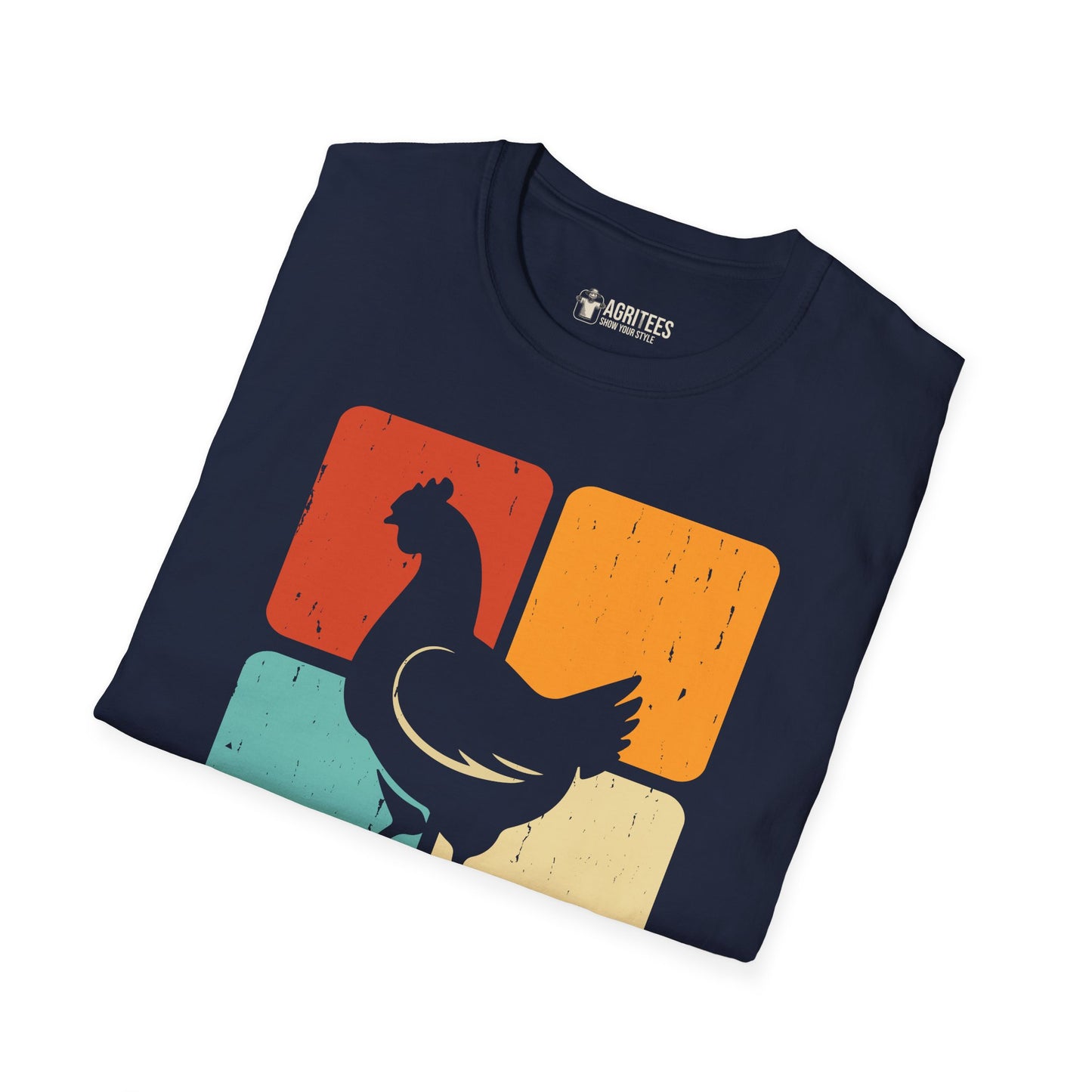 Retro Squares Chicken T-Shirt