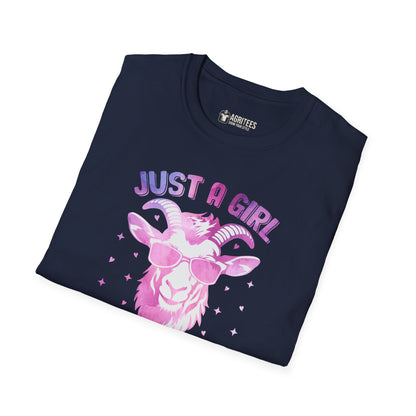 Just a Girl Who Loves Goats Homestead Farm T-Shirt