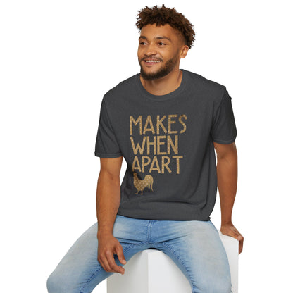 Nothing Makes Sense When We're Apart Couples Rooster T-Shirt