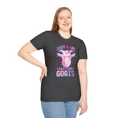 Just a Girl Who Loves Goats Homestead Farm T-Shirt