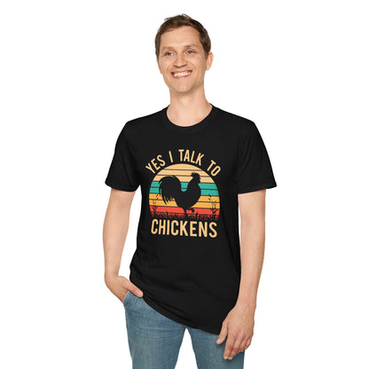 Yes I Talk To Chickens Vintage Rooster T-Shirt