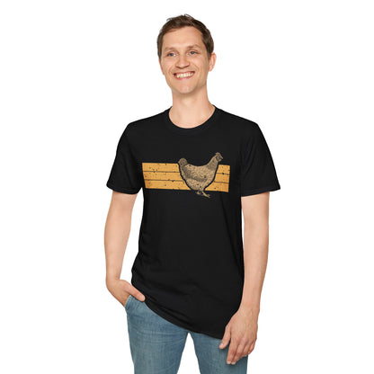 Retro Hen With Stripes T-Shirt