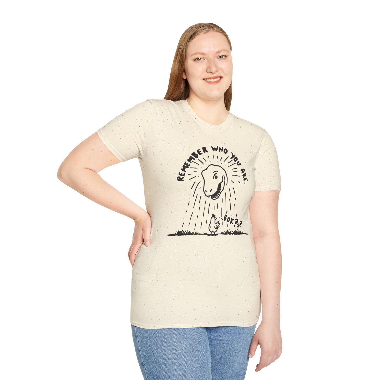 Remember Who You Are Funny Chicken Shirt Dinosaur T Rex T-Shirt