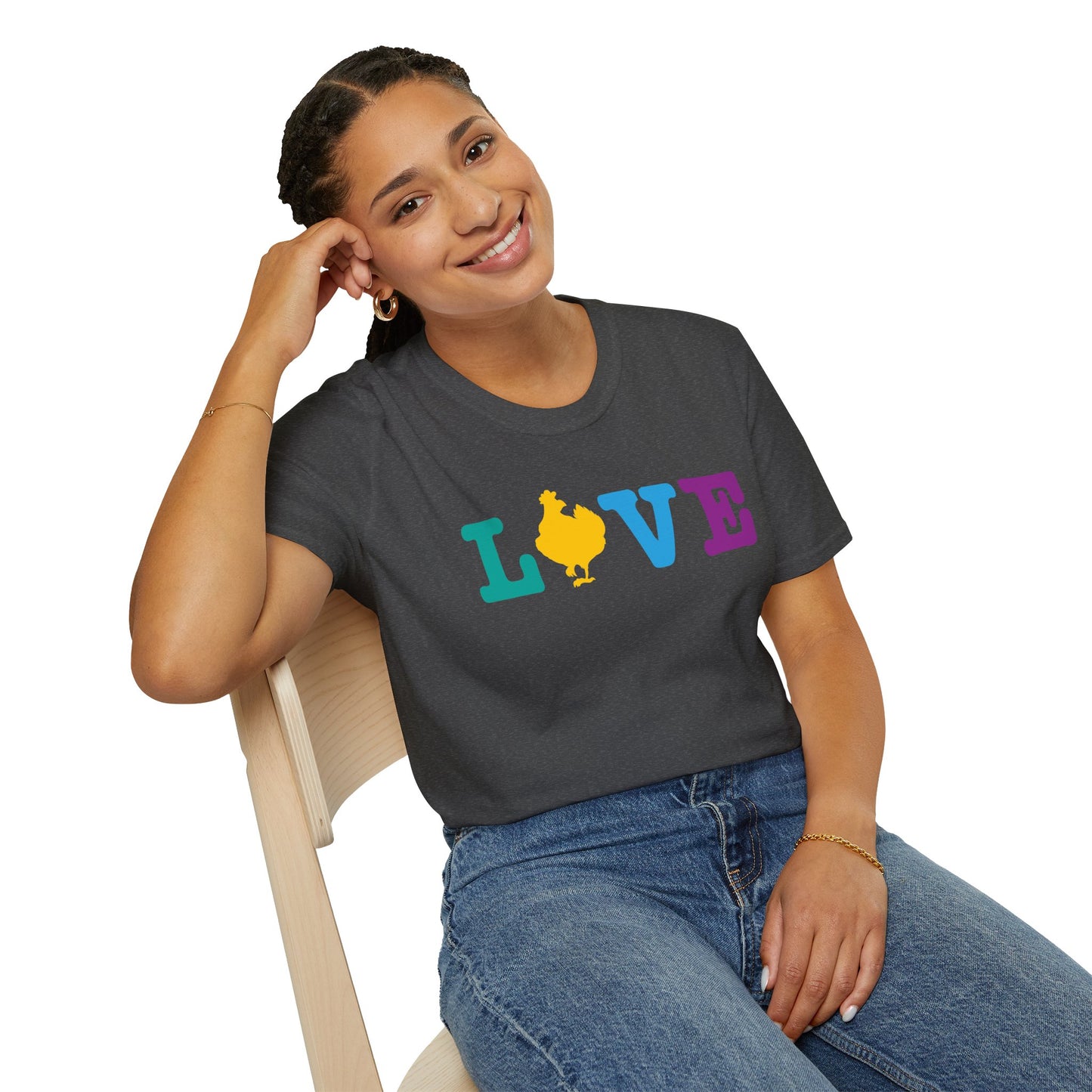 I Love Chickens Colorful T-Shirt