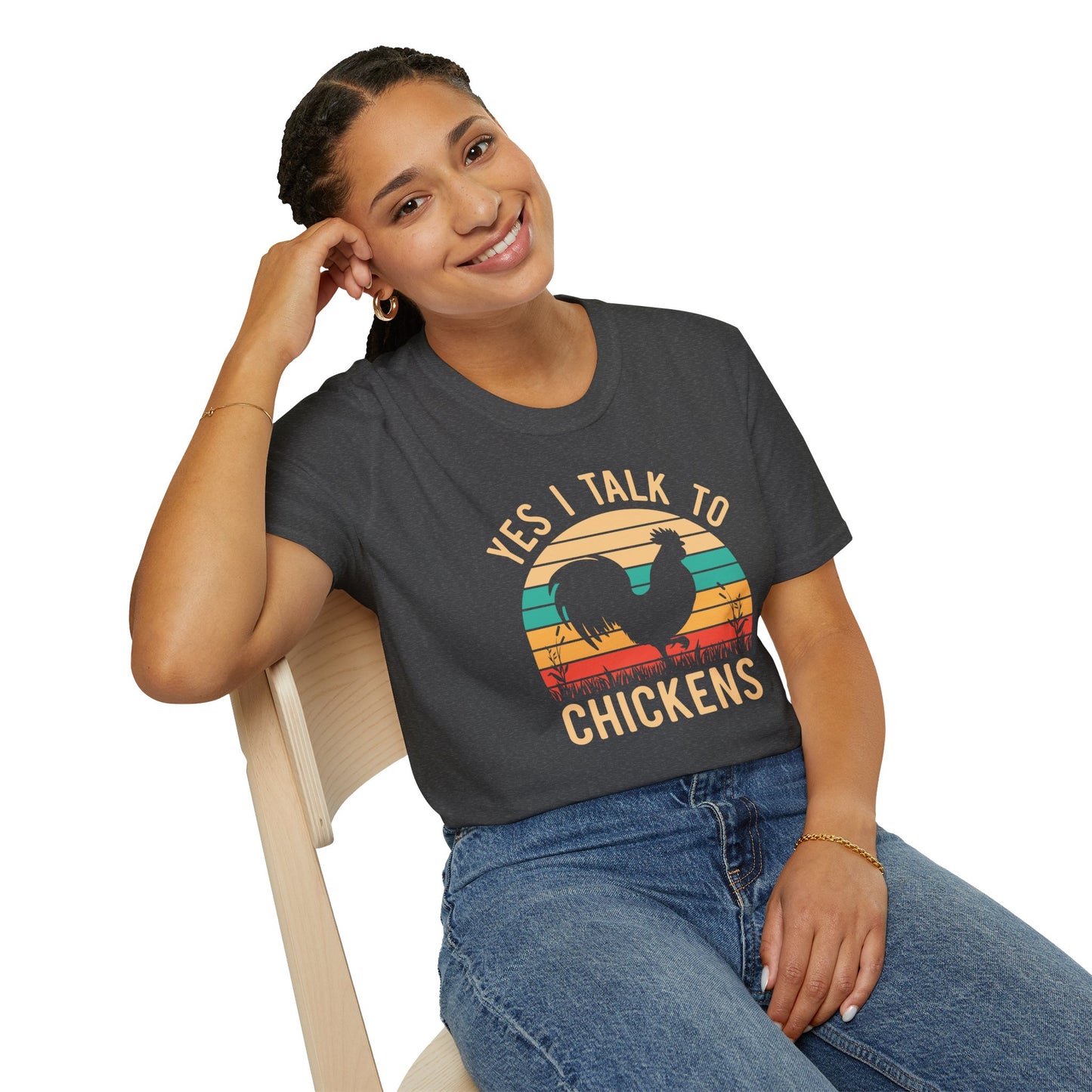 Yes I Talk To Chickens Vintage Rooster T-Shirt